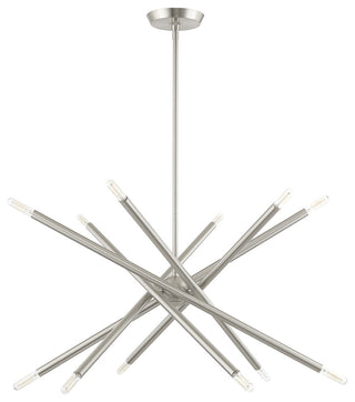 Livex Lighting Soho 12 Light Brushed Nickel Chandelier