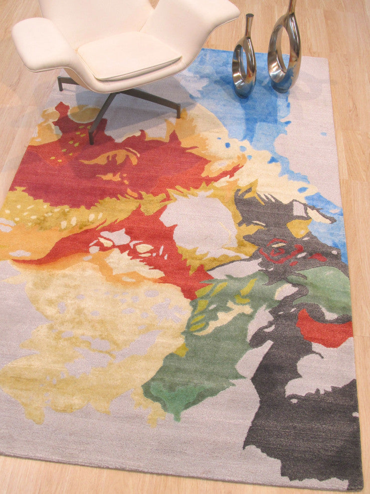 Multi-Colored Contemporary Abstract Palermo Area Rug