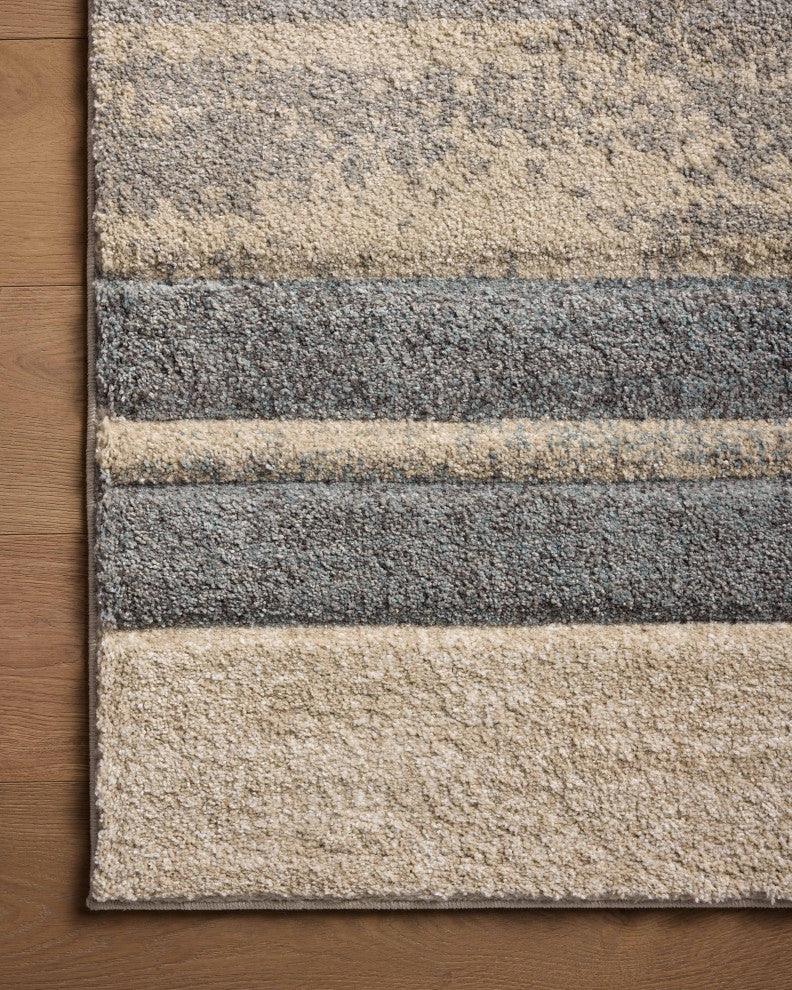 Loloi Silas Slate / Sand 3'-7" x 5'-7" Accent Rug