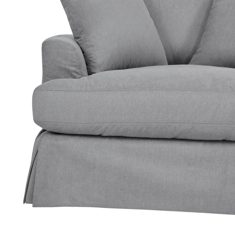 Ciara 53" Upholstered Chair and a Half in Pearl, Slate Gray