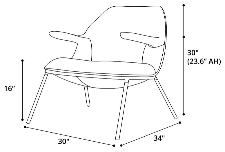Gifford Lounge Chair Birch Fabric