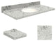 Quartz 49"x19" Vanity Top, Single Faucet Hole, White Bowl, Winter Wonder, 8" Off