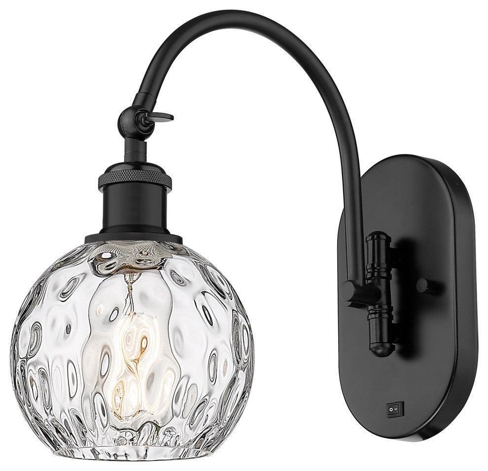 Innovations 518-1W-BK-G1215-6 1-Light Sconce, Matte Black