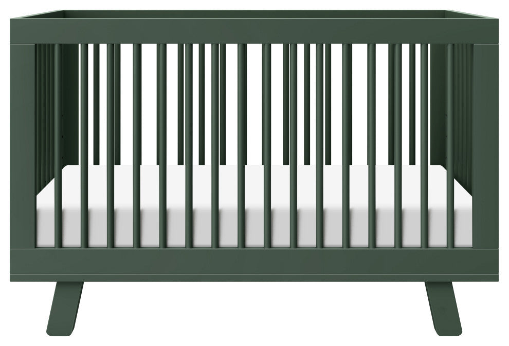 Hudson 3-in-1 Convertible Crib With Toddler Bed Conversion Kit, Forest Green