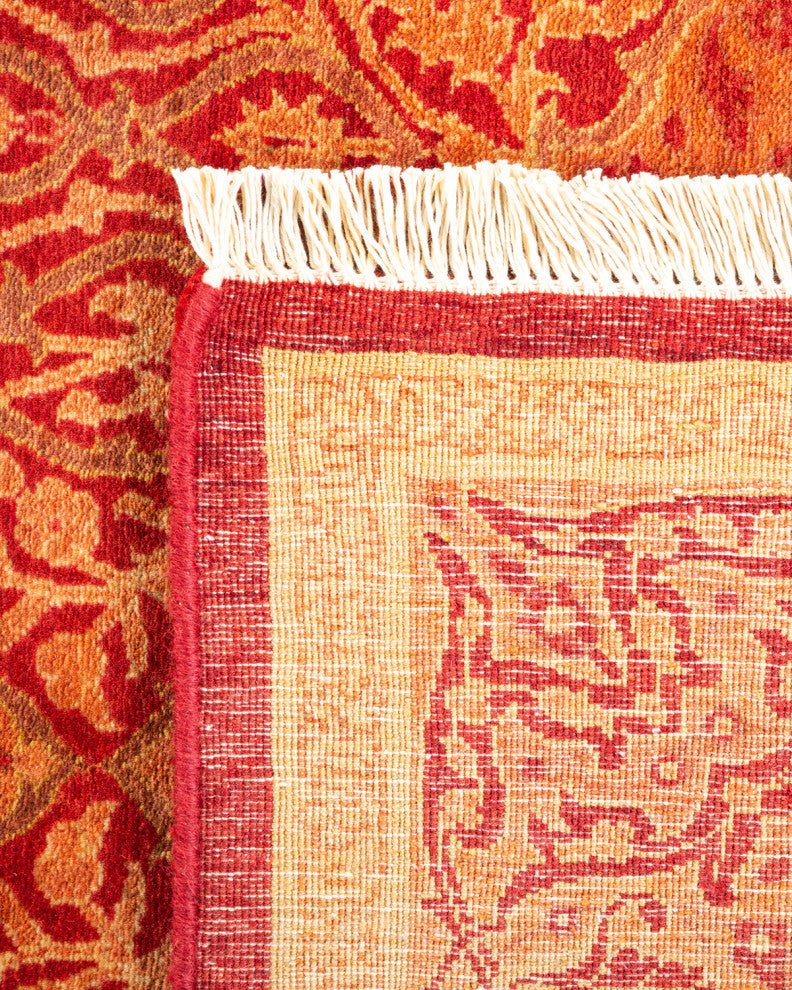 Mogul, One-of-a-Kind Hand-Knotted Area Rug Orange, 3'0"x9'1"