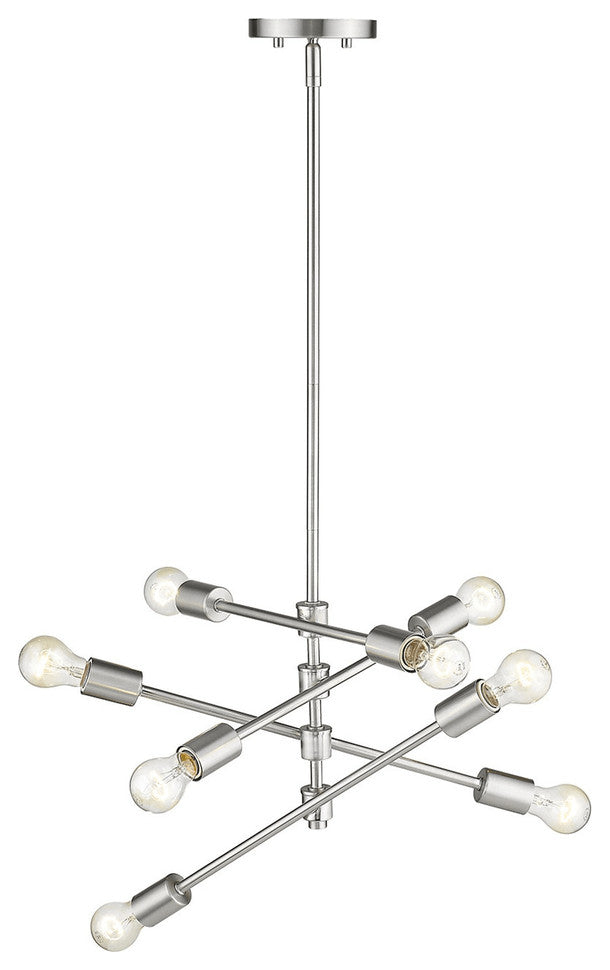 Calix 8-Light Satin Nickel Pendant