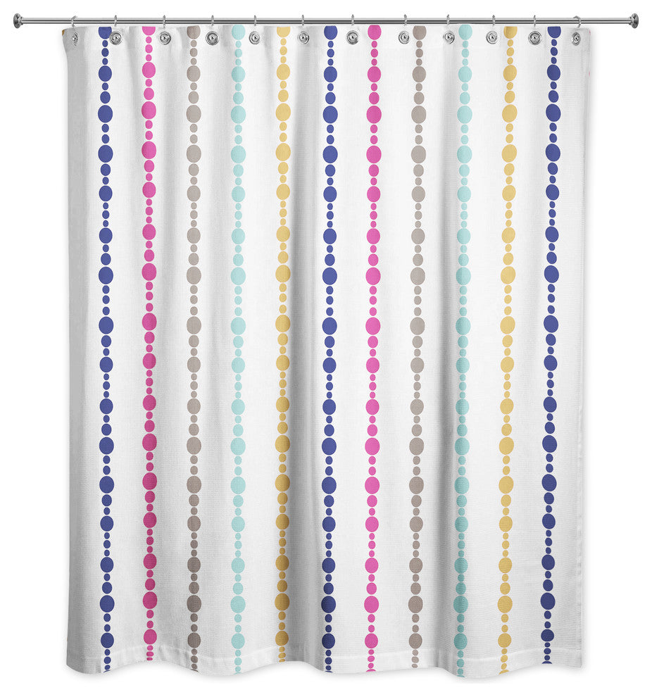 Retro Bead Pattern Shower Curtain
