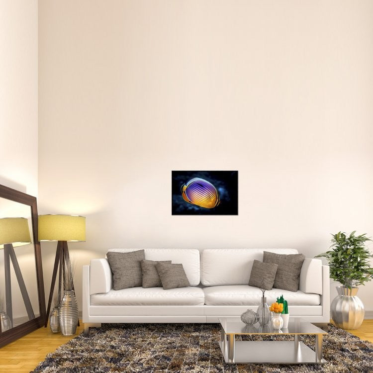 "Butterflyfish" Framed Canvas Giclee by Barathieu Gabriel, 31x21"