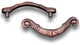 Distressed Copper RKI Ornate Curved Drop Pull, RKICP803DC