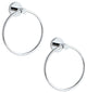 Elizabeth Wall Mounted Towel Ring in Chrome (Set of 2)