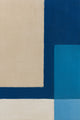 Modern Blue Blocks "“ Hand-Painted Geometric Painting Art