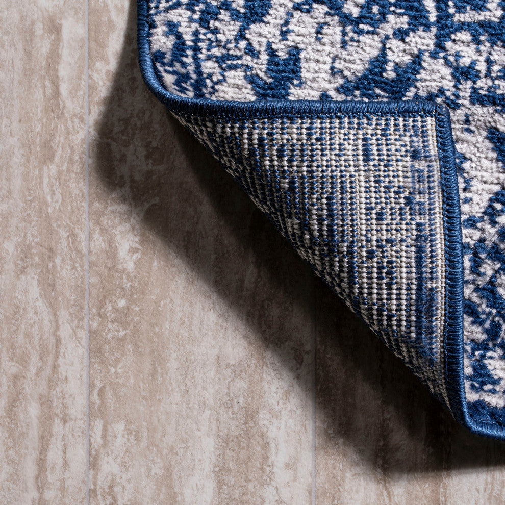 Soleiman Modern Persian Area Rug, Navy, 3 X 5