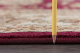 Gabrielle Transitional Border Red Rectangle Area Rug, 10.6'x14.6'
