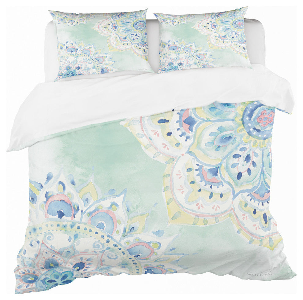 Watercolor Mandalas Iv Cottage Duvet Cover Set, Twin