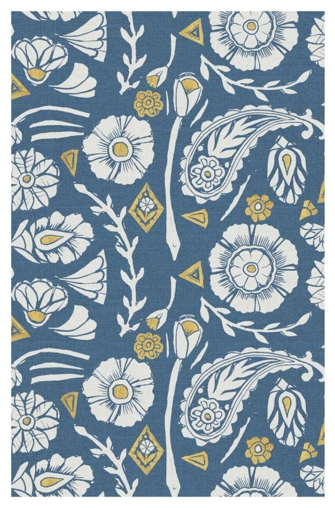"Nordic Woodcut Pattern X" Digital Paper Print by Daphne Brissonnet, 14"x20"