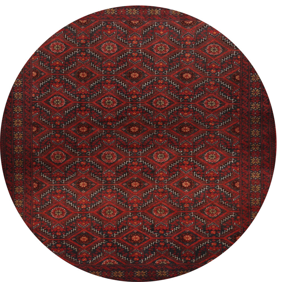 Ahgly Company Indoor Round Traditional Area Rugs, 4' Round