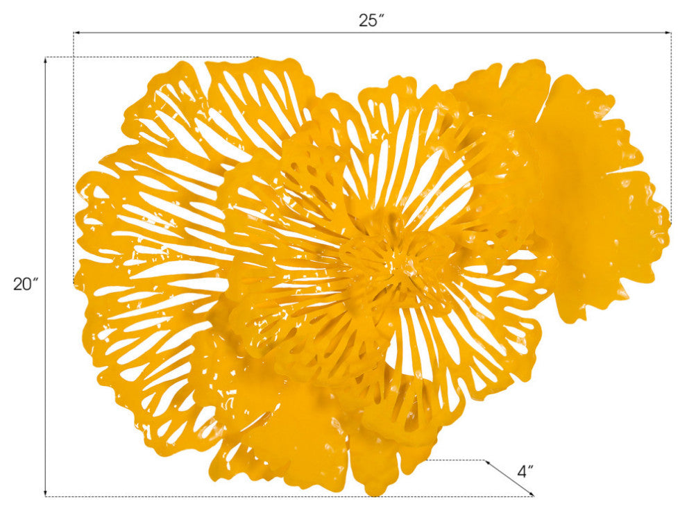 Flower Wall, Ivory, Small