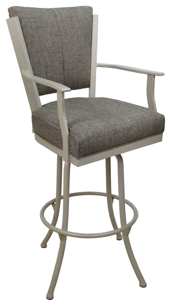 Montana Extra Tall 34" (35") Metal Bar Stool - Noam Base, Plumley Cocoa - Beige, 34"