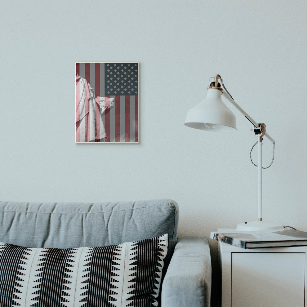 American Flag USA Rustic Liberty Design, 10"x15"