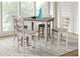 36" x 36" Counter Height Table with 4 Emily Counter Height Stools - 5 Piece Set
