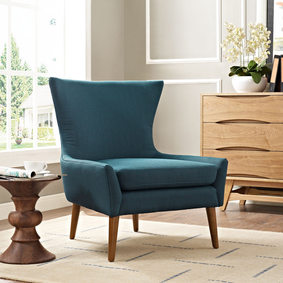 Keen Upholstered Fabric Armchair, Azure