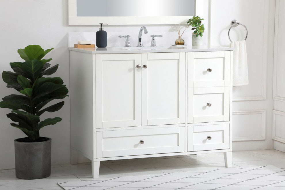 Elegant Decor sommerville Bathroom Vanity White