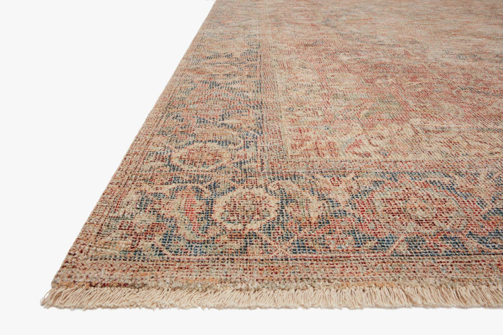 Priya PRY-07 Brick/Navy 3'6"x5'6" Area Rug