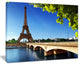 "Bridge to Paris Eiffel Tower Paris" Canvas Print