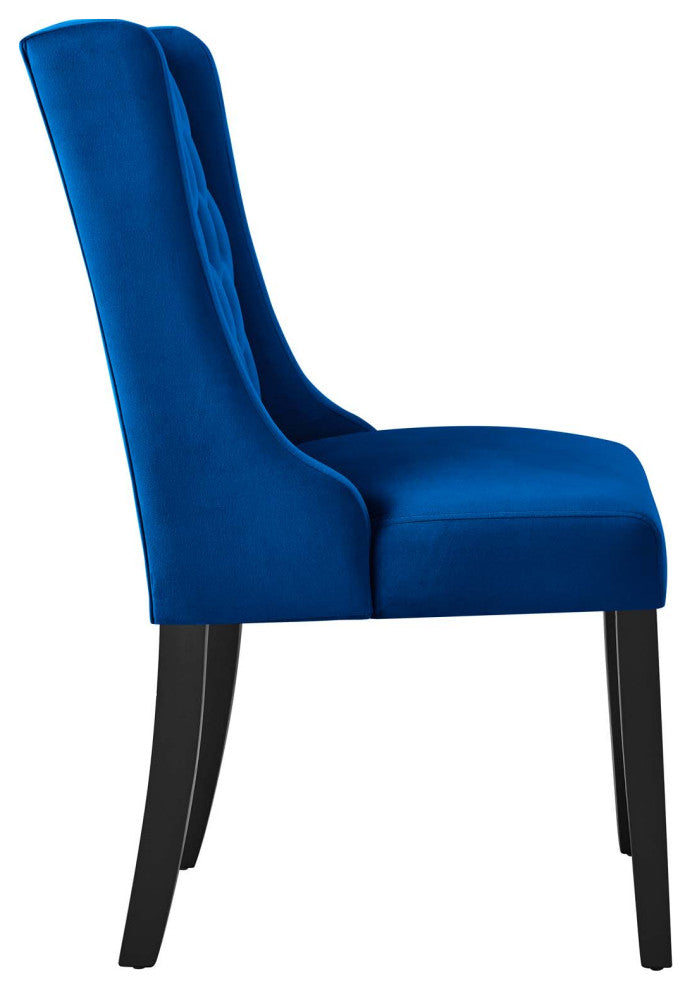 Baronet Performance Velvet Dining Chairs, Set of 2, Navy