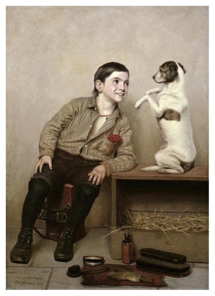 "Begging" Digital Paper Print by John George Brown, 23"x32"