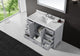 48" Single Sink Bathroom Vanity With Carrara Marble Top