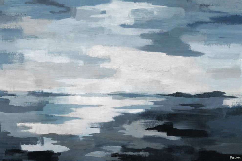 "Camouflage Sea" Painting Print on Wrapped Canvas, 60"x40"