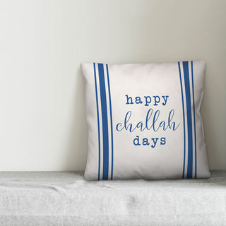 Happy Challah Days 16"x16" Throw Pillow Cover