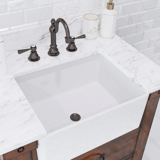Paisley 30" Vanity, Rustic Sienna, Vanity With Faucet & Barn Mirror