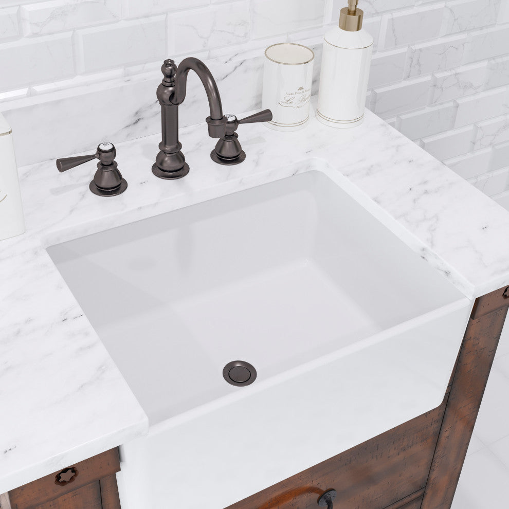 Paisley 30" Vanity, Rustic Sienna, Vanity With Faucet & Barn Mirror