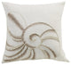 Seashell Embroidery Pillow, 18x18