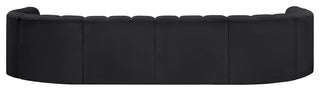 Arc Vegan Leather Upholstered 10-Pc. U-Shaped Modular Sectional, Black