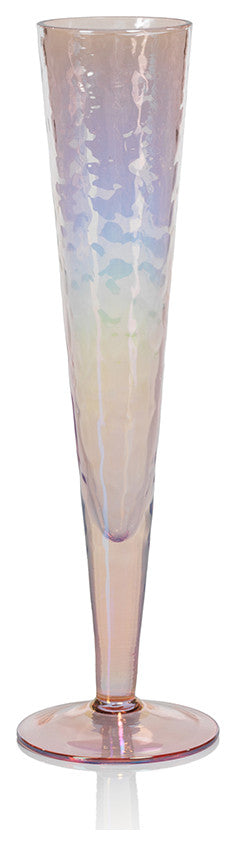 Kandi 4-Piece Slim Champagne Flute Set, Luster Pink