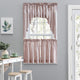 Plaza Stripe 56" x 36" Tailored Swag, Brick