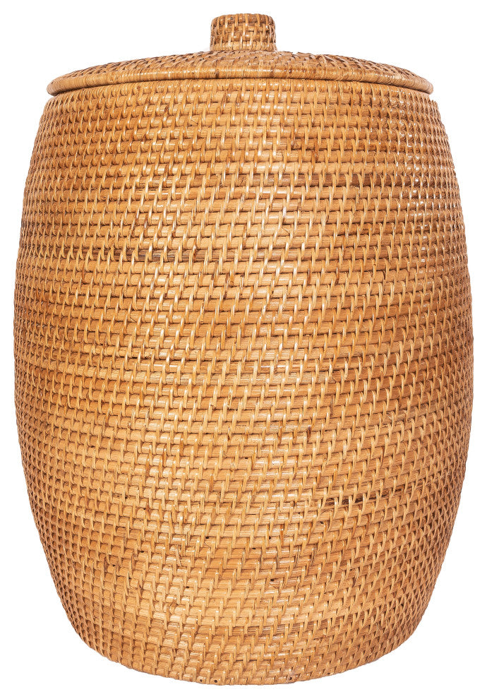 Saboga Home Beehive Laundry Hamper with Liner, Honey Brown