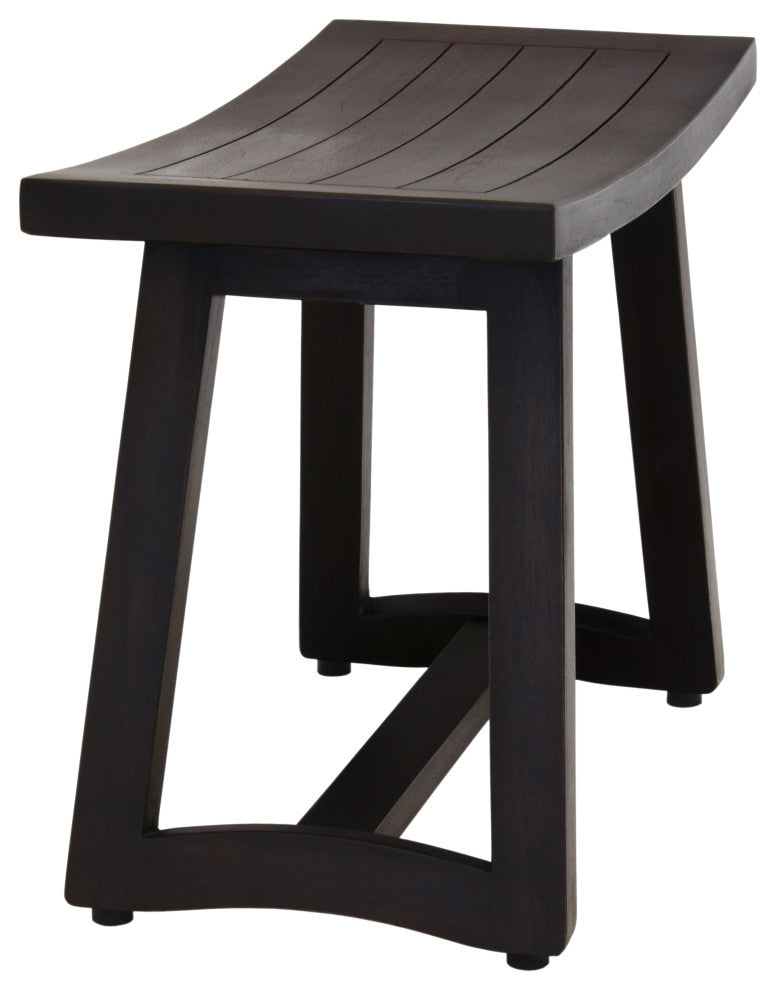 Patented 24" Asia Buru Mocha-Shield Teak Shower Bench