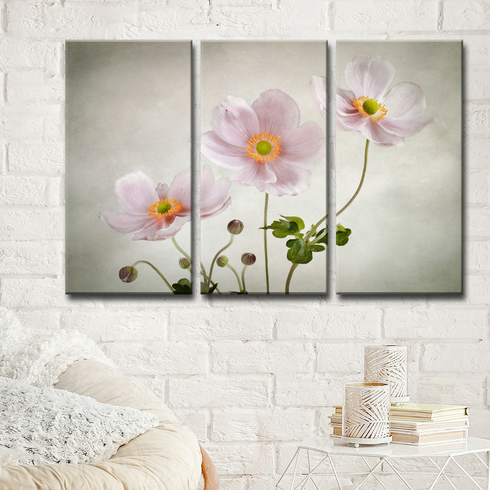 Ready2HangArt 'Anemones' 3-Piece Canvas Wall Decor Set, 60"x40"