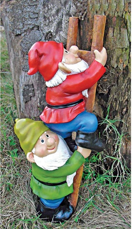 Up the Ladder Climbing Gnomes Statue