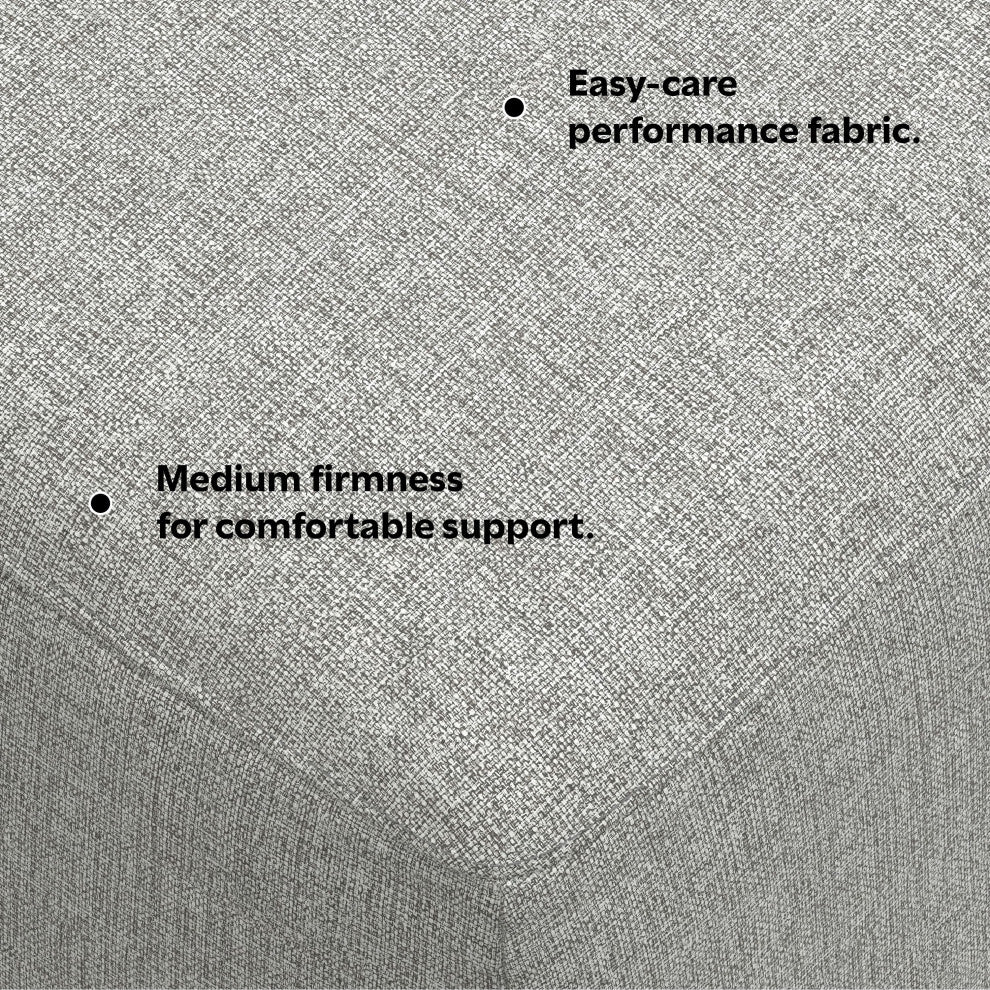 Rex Ottoman in Tightly Woven Performance Fabric, Fully Assembled