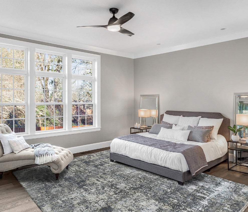 Zenith Area Rug, Gray and Blue, 9' x 12', Abstract