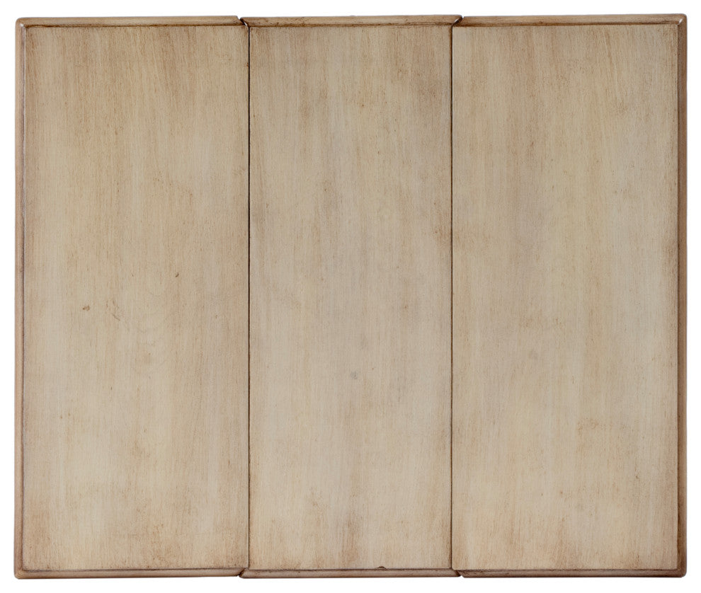 Darrow Drop-Leaf Wood Side Table, Antique Beige