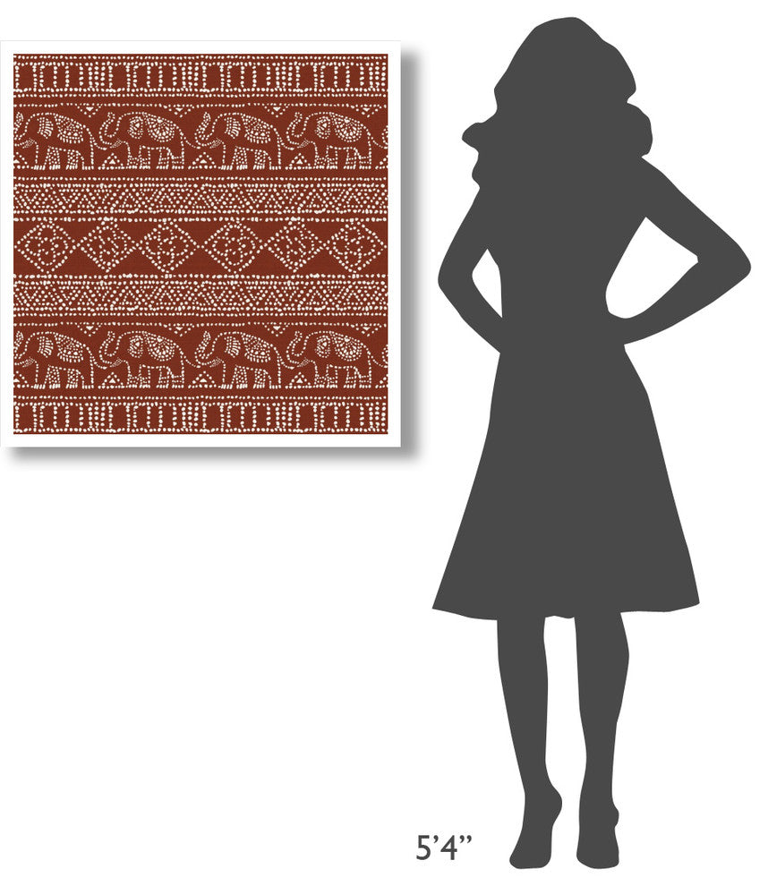 "Batik Pattern IM" Digital Paper Print by Daphne Brissonnet, 32"x32"