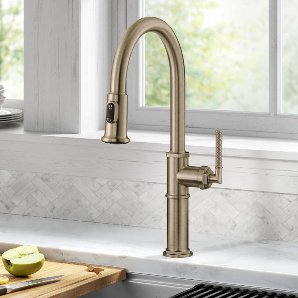Sellette Pull-Down Kitchen Faucet, Brushed Gold, Model Kpf-4100bg