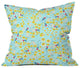 Joy Laforme Wild Floral Ditsy In Pale Blue Outdoor Throw Pillow, 16x16x4