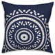 Simple Navy Boho Circle 18x18 Indoor/Outdoor Pillow